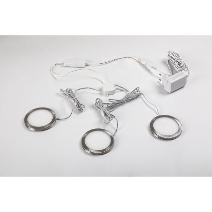 Rabalux - 3-pack dimbar LED-belysning för skåp LED/1W/230V 4000K