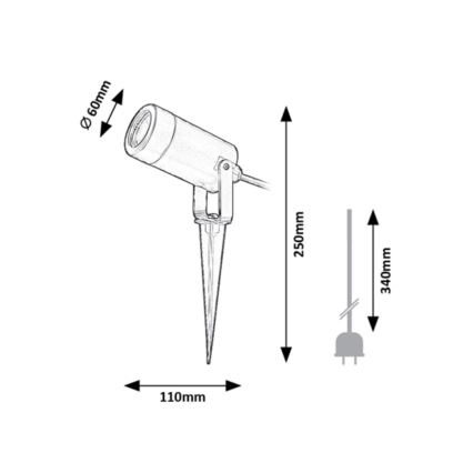 Rabalux - Utomhusarmatur 1xGU10/4W/230V IP65