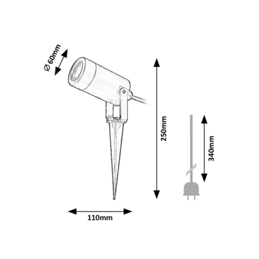 Rabalux - Utomhusarmatur 1xGU10/4W/230V IP65