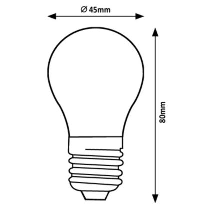 Rabalux - LED glödlampa G45 E27/2W/230V 3000K Energiklass A