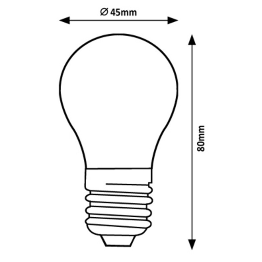 Rabalux - LED glödlampa G45 E27/2W/230V 3000K Energiklass A