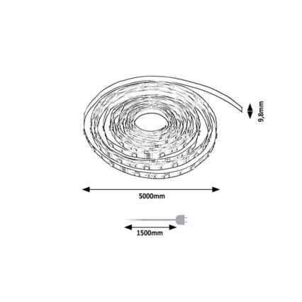 Rabalux - LED RGBW Dimbar LED-remsa LED/21W/230V 5 m IP67 + fjärrkontroll