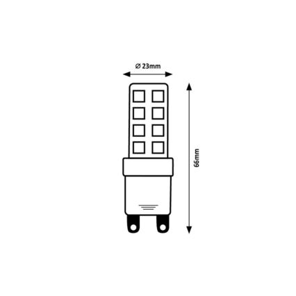 Rabalux - LED-lampa SMD G9/9W/230V 4000K