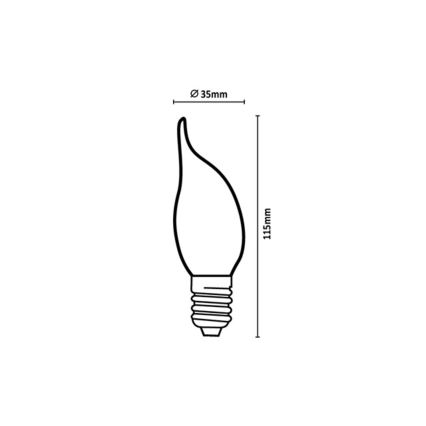 Rabalux - LED-lampa FILAMENT CF35 E14/6W/230V 4000K