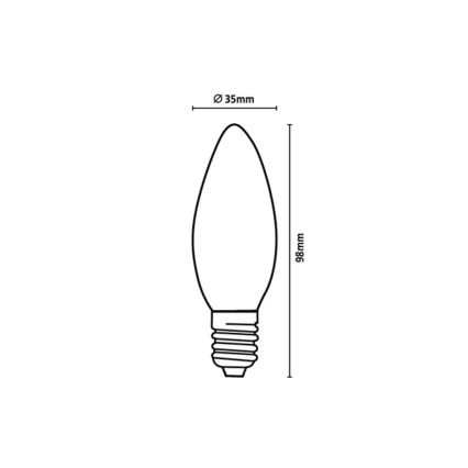Rabalux - LED-lampa FILAMENT C35 E14/4W/230V 3000K