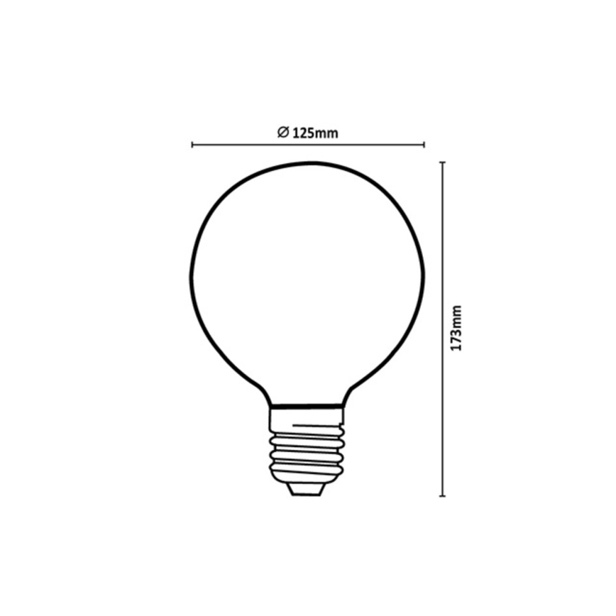 Rabalux - LED-lampa FILAMENT G125 E27/6W/230V 3000K
