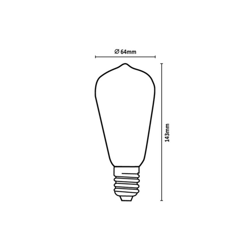 Rabalux - LED-lampa FILAMENT ST64 E27/6W/230V 3000K
