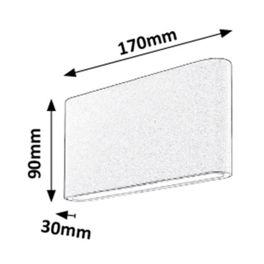 Rabalux 7952 - LED Utomhus Väggbelysning NESNA 2xLED/6W/230V IP54 3000K