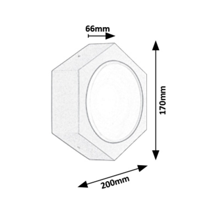 Rabalux 7964 - LED Utomhus Väggbelysning AVOLA LED/9W/230V IP54 680lm 3000K