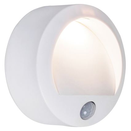 Rabalux 7980 - LED Utomhus Väggbelysning med sensor AMARILLO LED/1,5W/3xAA IP44 vit