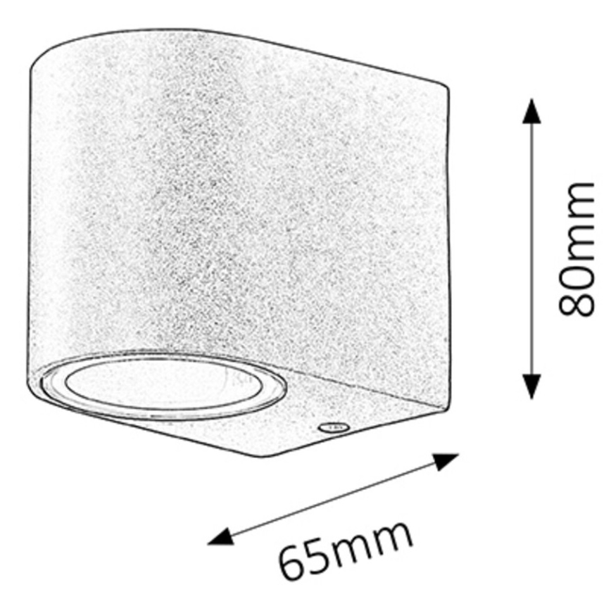 Rabalux 8029 - Utomhus Väggbelysning CHILE 1xGU10/35W/230V