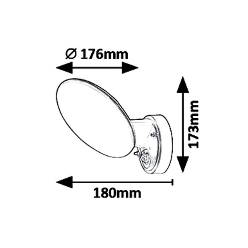 Rabalux - LED Utomhus Vägglampa med Sensor LED/12W/230V IP54