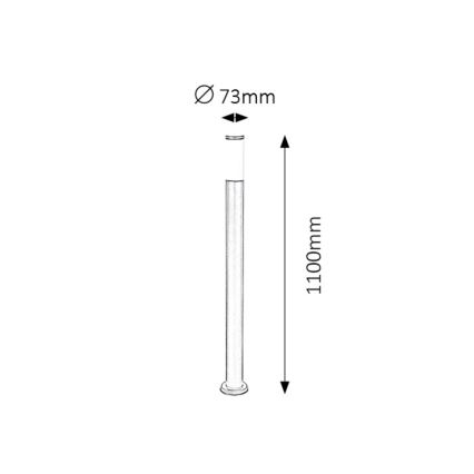 Rabalux - Utomhuslampa 1xE27/25W/230V IP44 110 cm