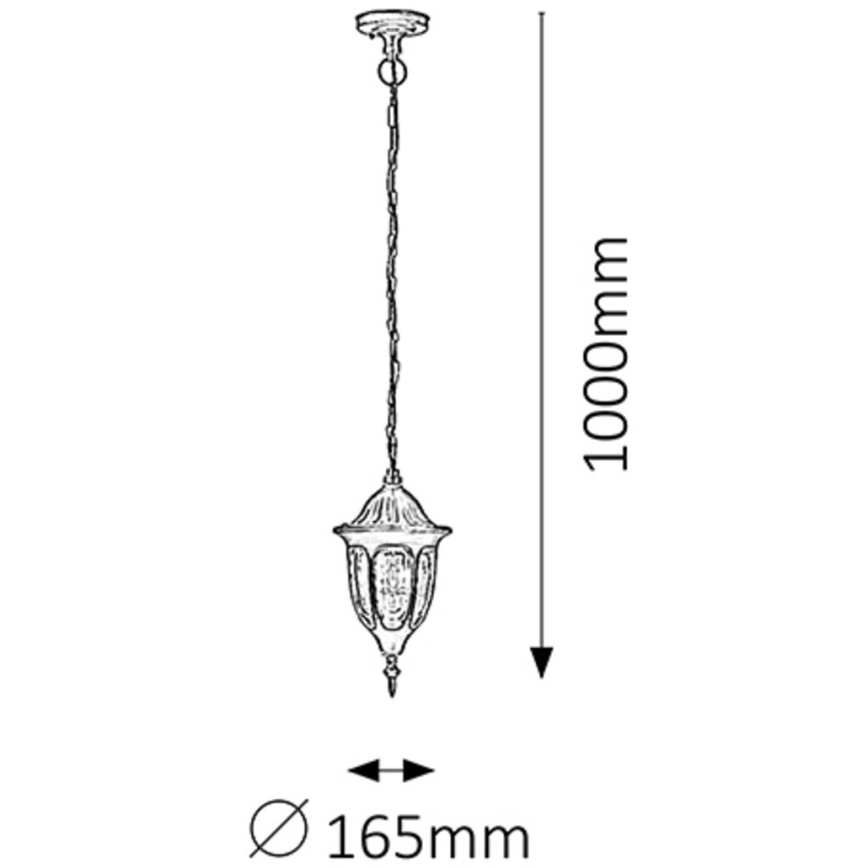Rabalux - Utomhuspendel 1xE27/60W/230V IP43 svart