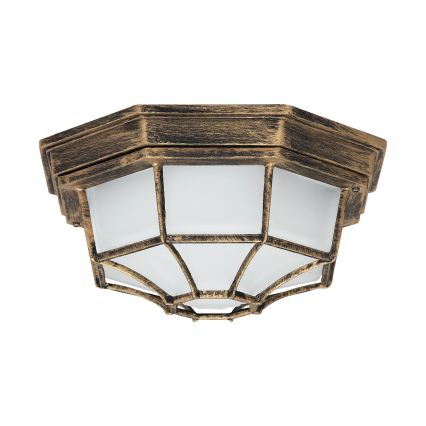 Rabalux - Utomhustaklampa 1xE27/100W/230V IP44 guld/patina/svart