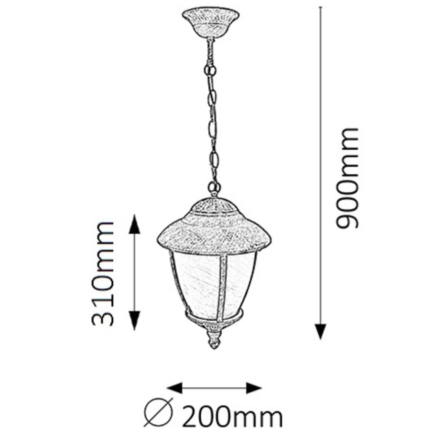 Rabalux 8479 - Utomhus Ljuskrona MADRID 1xE27/60W/230V