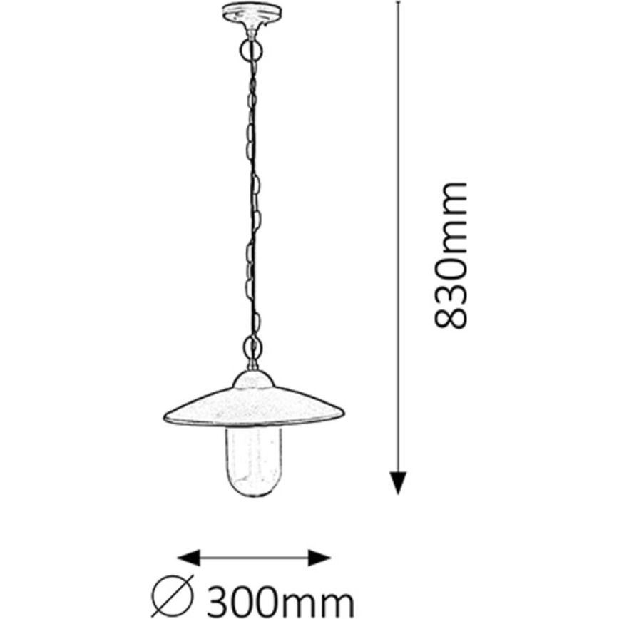 Rabalux 8687 - Utomhus Hängande lampa VIGO 1xE27/60W