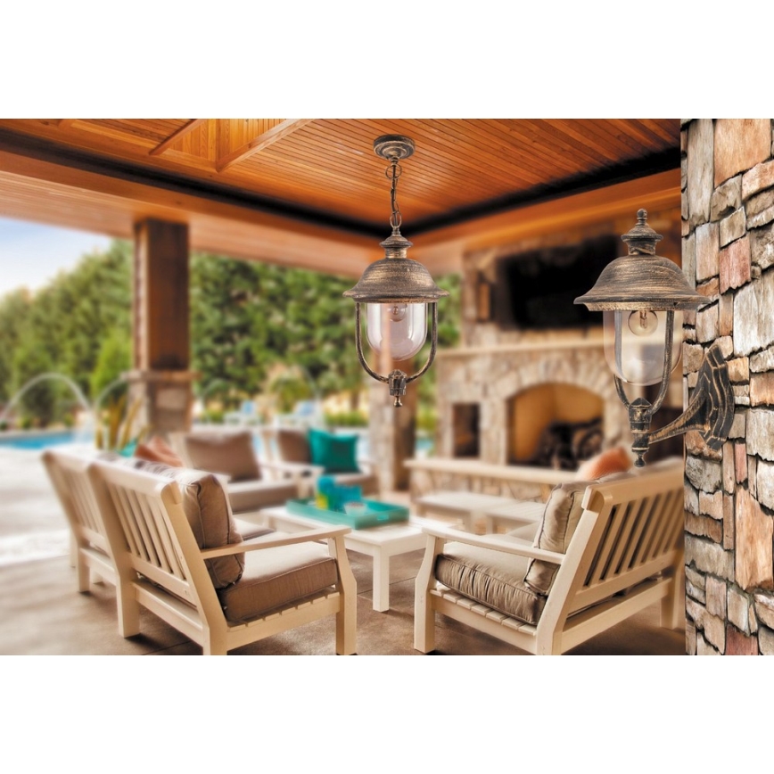 Rabalux 8697 - Utomhus Väggbelysning NEW YORK 1xE27/100W