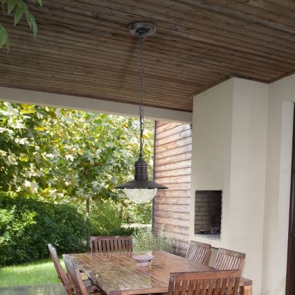 Rabalux 8717 - Utomhus Hängande lampa OSLO 1xE27/60W svart IP44