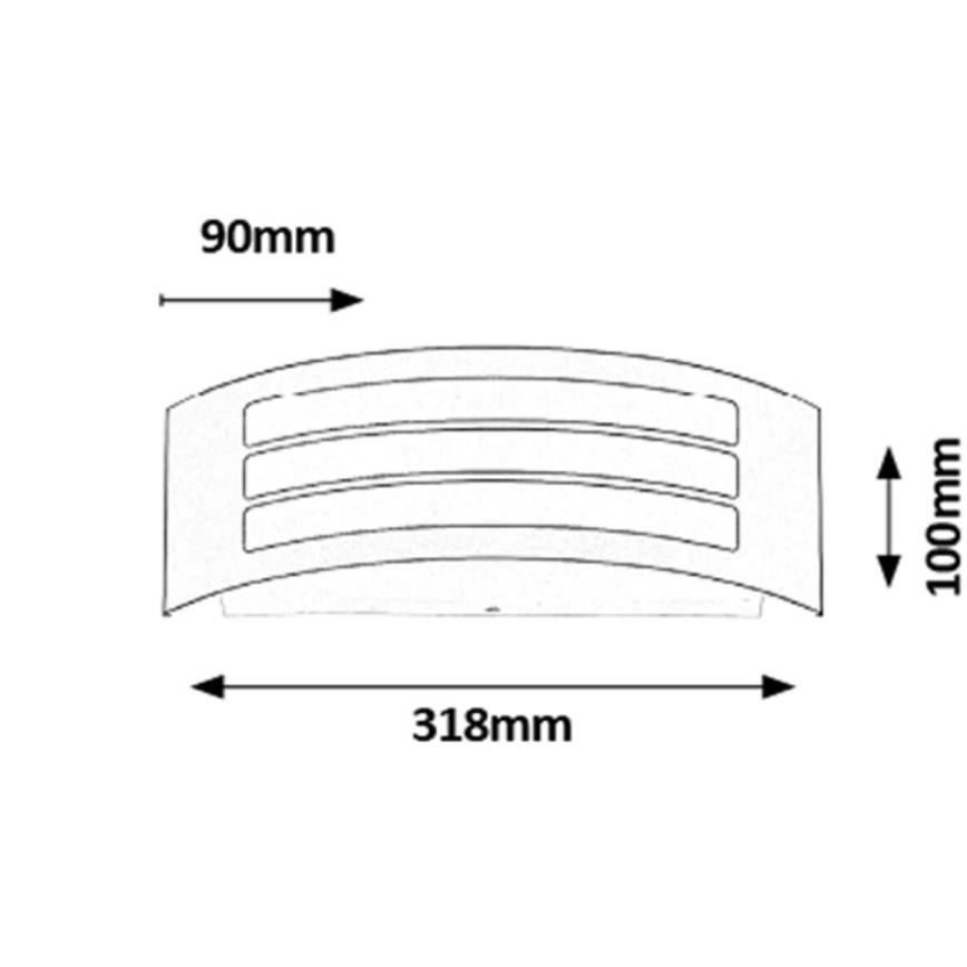 Rabalux 8776 - Utomhus Väggbelysning ROMA 1xE27/14W