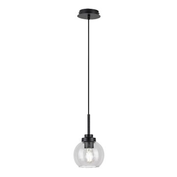 Rabalux - Badrumslampa med kabel 1xE27/15W/230V svart IP44