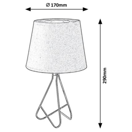 Rabalux - Bordslampa 1xE14/40W/230V svart/guld