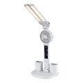 Rabalux - Dimmbar LED-bordslampa med fläkt och display LED/7W/5V 3000/4000/6500K