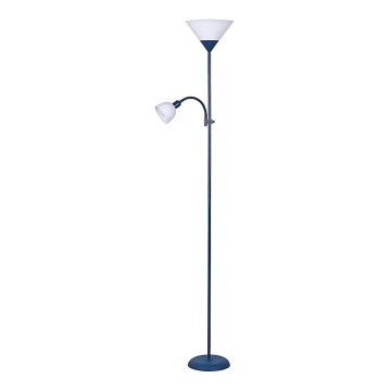 Rabalux - Golvlampa 1xE27/100W+1xE14/25W/230V blå/vit