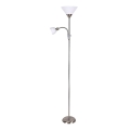 Rabalux - Golvlampa 1xE27/100W+E14/25W matt krom/vit