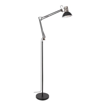 Rabalux - Golvlampa 1xE27/40W/230V svart/glansig krom