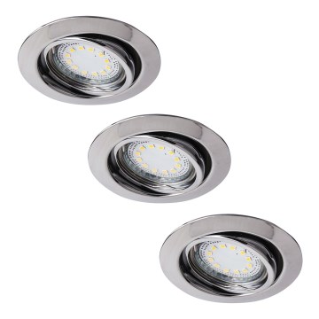 Rabalux - KIT 3xLED Infälld lampa 3xGU10/3W/230V IP40