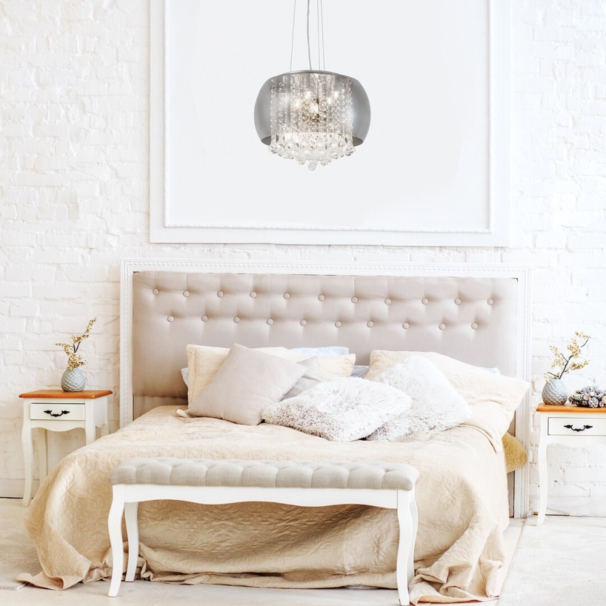 Rabalux - Kristallkrona med snöre 6xG9/40W/230V