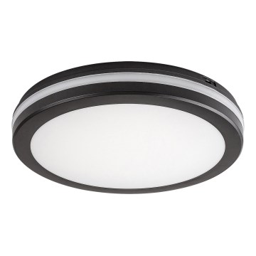 Rabalux - LED badrumstaklampa LED/28W/230V 3000/4000/6500K IP54 svart Ø 30 cm