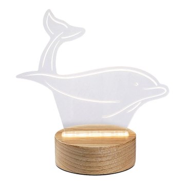 Rabalux - LED Barnbordslampa LED/2W/5V 3000K Delfin Bok