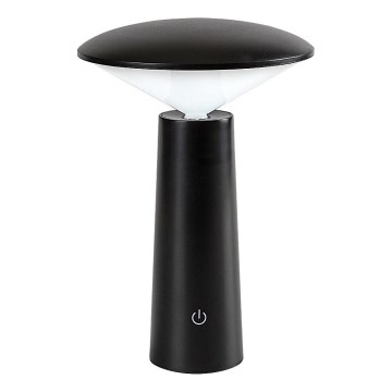 Rabalux - LED Dimbar uppladdningsbar touch bordslampa POLPERRO LED/3W/3,7V 1200mAh svart