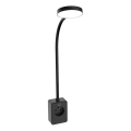 Rabalux - LED-dimbar vägglampa LED/4W/230V med USB-port för vägguttag 3000/4000/6000K svart
