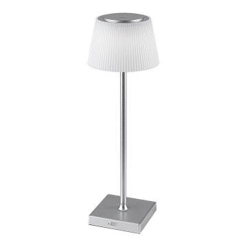 Rabalux - LED Dimbart uppladdningsbart skrivbordslampa LED/4W/3,7V 1800 mAh 3000-5000K IP44 silver