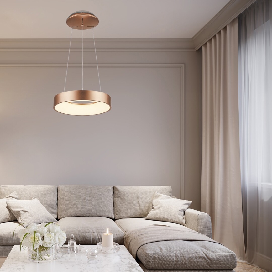 Rabalux - LED ljuskrona med textilsladd CARMELLA LED/50W/230V diameter 60 cm
