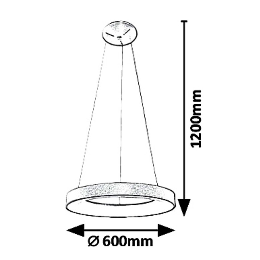 Rabalux - LED ljuskrona med textilsladd CARMELLA LED/50W/230V diameter 60 cm