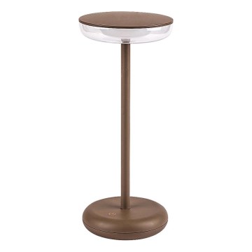 Rabalux - LED Ljusreglerad rechargeable utomhus lampa LED/6W/5V IP44 1800 mAh brun