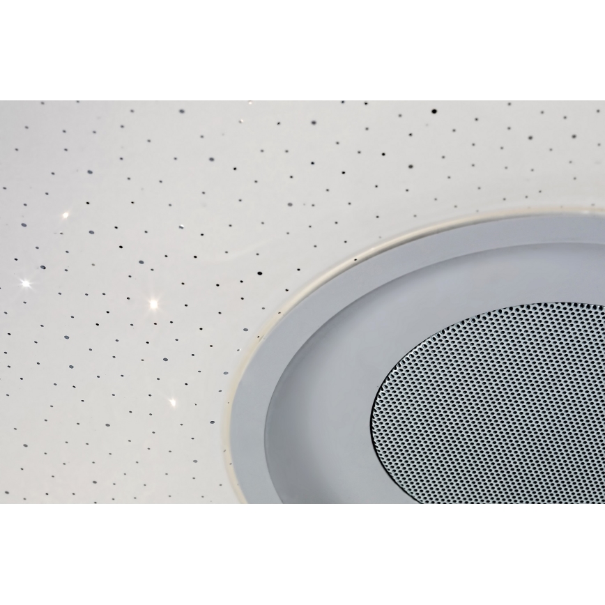 Rabalux - Dimbart LED RGB-taklampa med inbyggd högtalare LED/18W/230V 3000-6000K Bluetooth + fjärrkontroll 36,5x36,5 cm