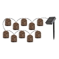Rabalux - LED solcellskedja 10xLED/0,6W/1,2V 5 m IP44 600 mAh