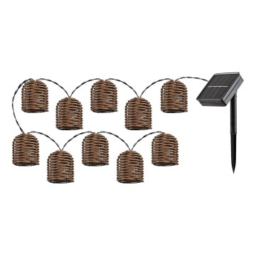 Rabalux - LED solcellskedja 10xLED/0,6W/1,2V 5 m IP44 600 mAh