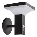 Rabalux - LED solcellsvägglampa med sensor LED/4W/230V IP44 svart 2200 mAh