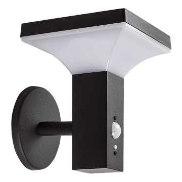 Rabalux - LED solcellsvägglampa med sensor LED/4W/230V IP44 svart 2200 mAh