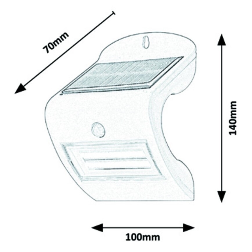 Rabalux - LED solcellsvägglampa med sensor IP44 1200 mAh
