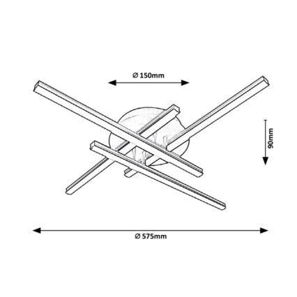 Rabalux - LED-taklampa 4xLED/25W/230V Ø 57,5 cm