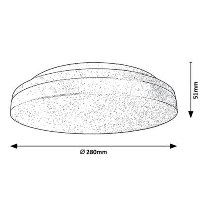 Rabalux - LED takarmatur för badrum, 24W/230V, IP54, 3000K/4000K/6000K, Ø 28 cm