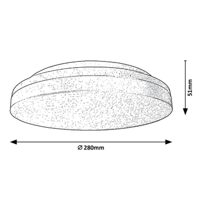 Rabalux - LED takarmatur för badrum, 24W/230V, IP54, 3000K/4000K/6000K, Ø 28 cm