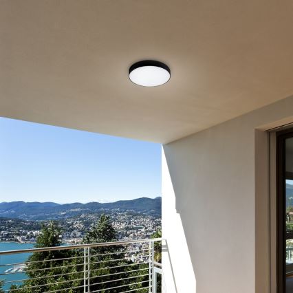 Rabalux - LED-taklampa LED/18W/230V 2800-6000K IP44 svart Ø 17,5 cm